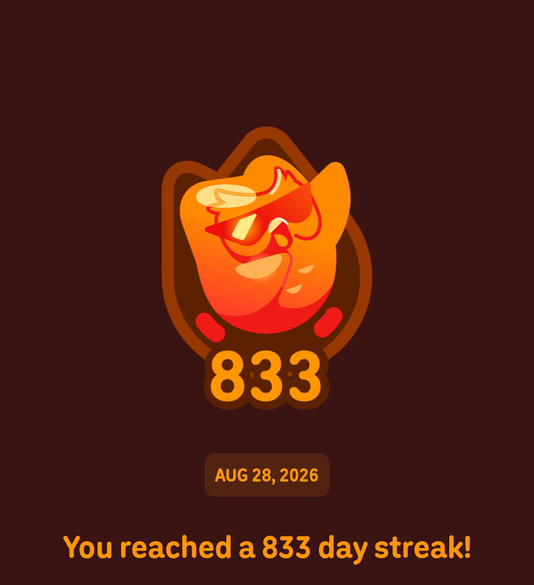 800+ day Duolingo streak